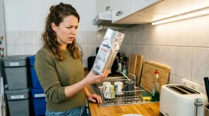 Recyklační značka C/PP 90 na plastovém obalu